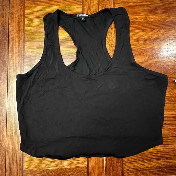 Fashion Nova Kendra Crop Top Black Racerback Plus Size 2X Womens Trendy Casual - Picture 3 of 10